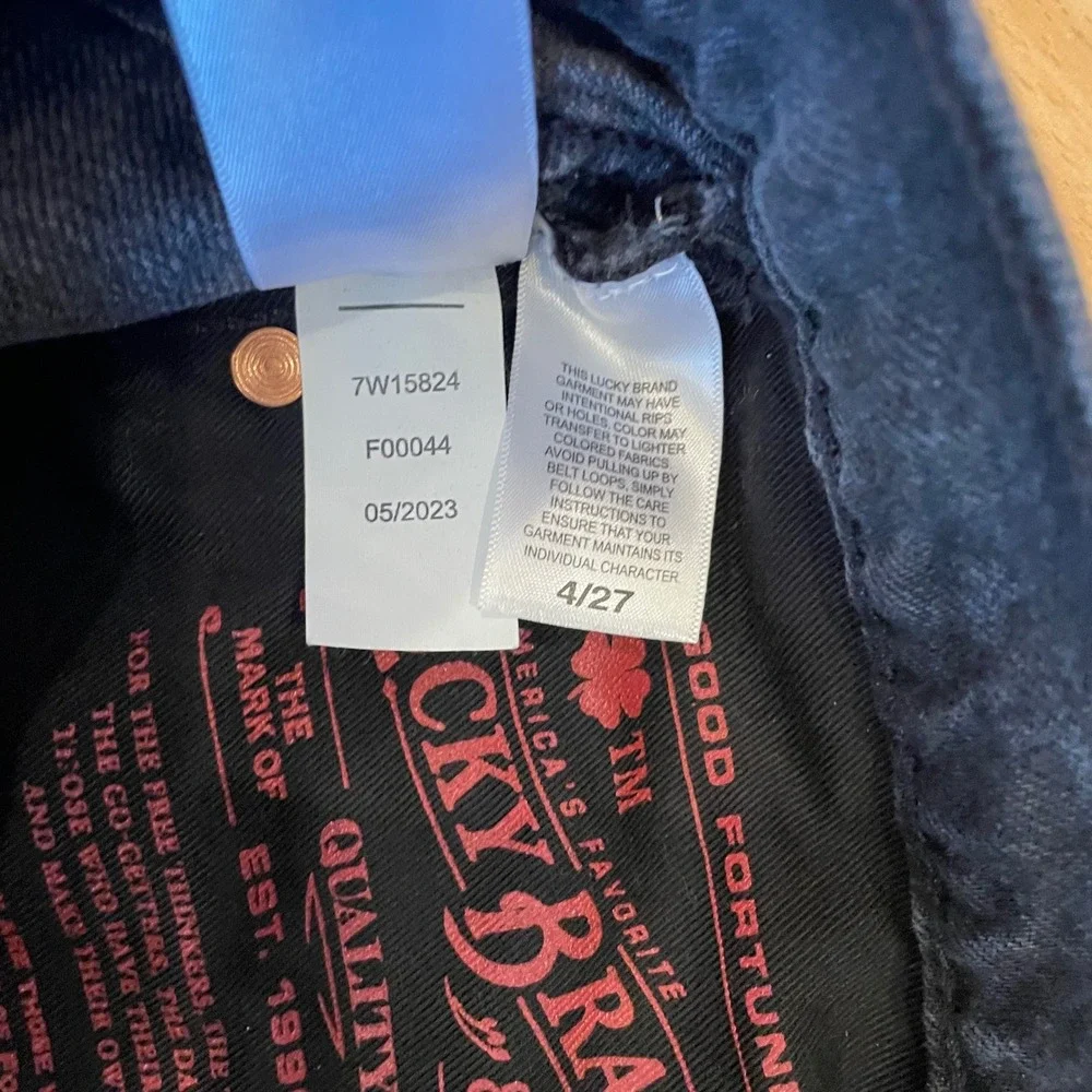 Lucky Brand Lucky Legend Jeans‎ Womens 4/27 Black Cotton 90s Loose Stud Western